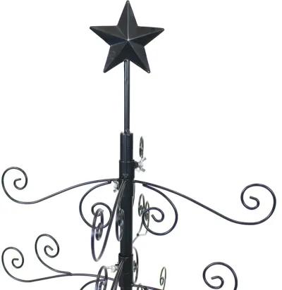 Sunnydaze Noelle Indoor Black Metal Christmas Ornament Tree - 5 ft