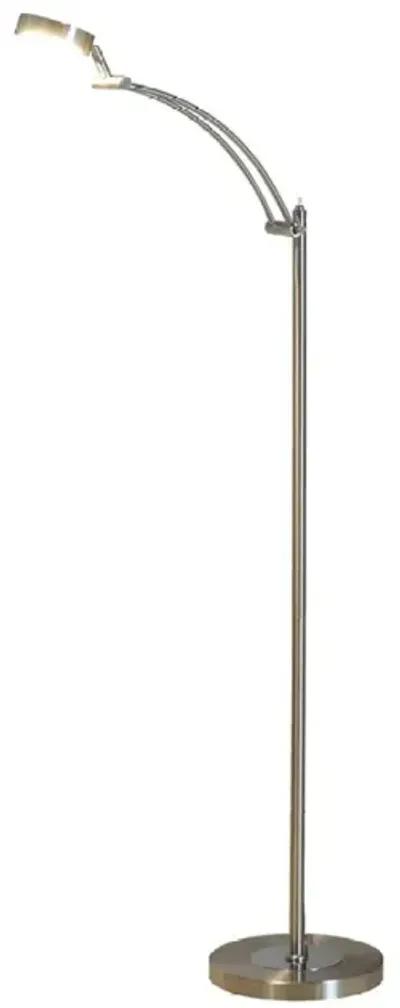 54-Inch-Long Tinsley Silver Integrated LED Task Floor Lamp