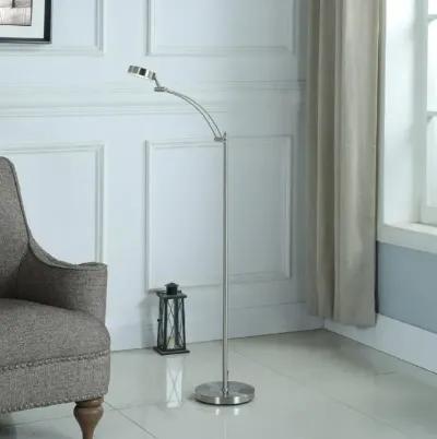 54-Inch-Long Tinsley Silver Integrated LED Task Floor Lamp