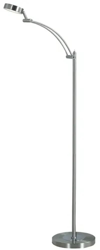 54-Inch-Long Tinsley Silver Integrated LED Task Floor Lamp