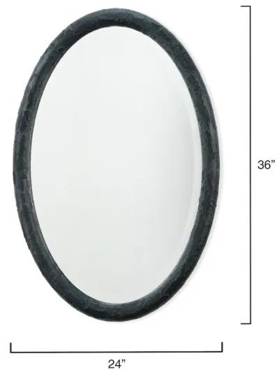 Ovation Oval Mirror, Black