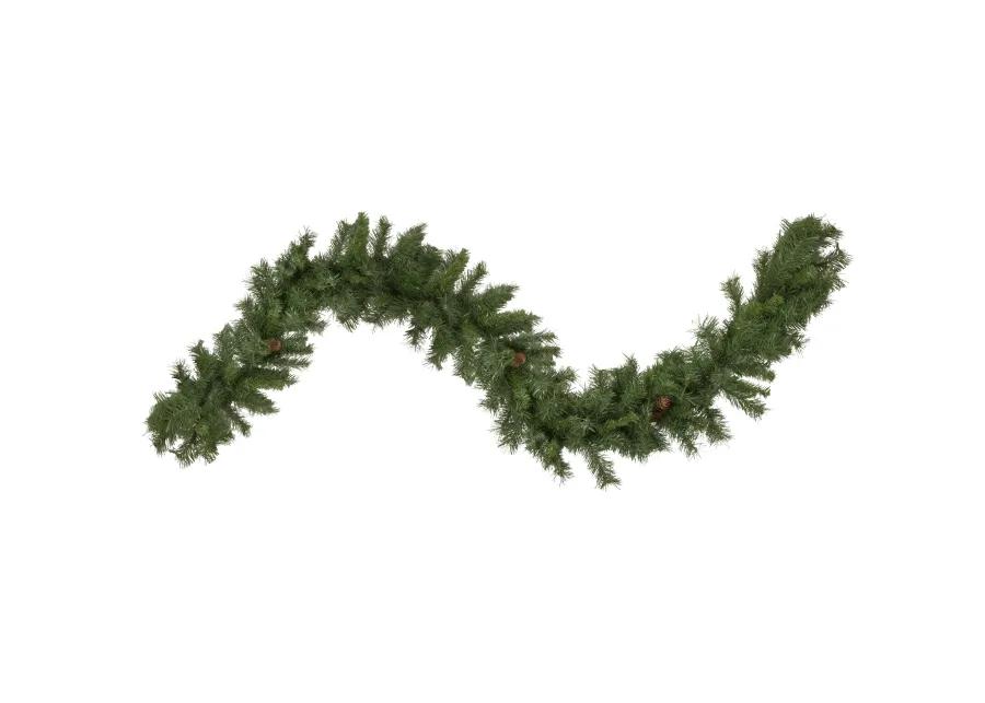 9' x 14" Black River Pine with Pine Cones Artificial Christmas Garland  Unlit