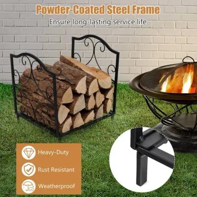 Heavy-Duty Steel Firewood Log Rack