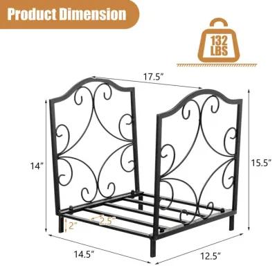 Heavy-Duty Steel Firewood Log Rack