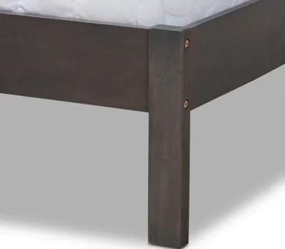 Baxton Studio Anthony Modern Dark Grey Oak Finished Wood King Size Panel Bed