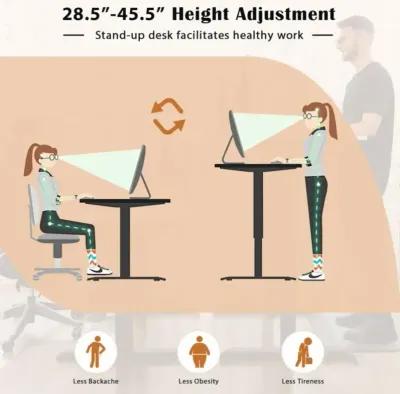 Hivvago L-shaped Electric Standing Desk with 4 Memory Positions and LCD Display