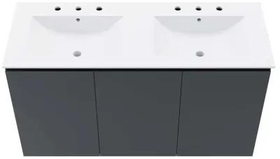 Bryn 48" Wall-Mount Double Sink Bathroom Vanity