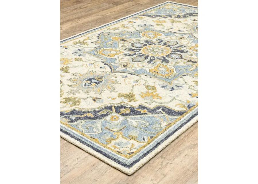 Alfresco 2'6" x 8' Blue Rug