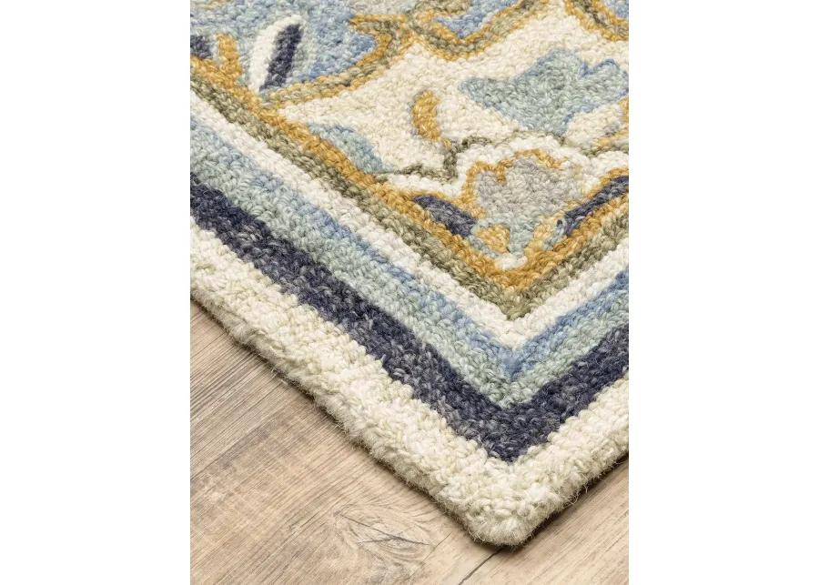 Alfresco 2'6" x 8' Blue Rug