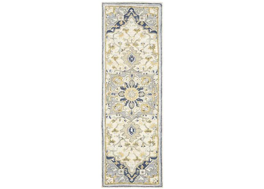 Alfresco 2'6" x 8' Blue Rug