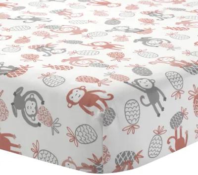 Lambs & Ivy Calypso 4-Piece Crib Bedding Set - Pink, Gray, Gold, Animals, Jungle