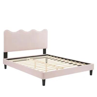 Modway - Current Performance Velvet Queen Platform Bed