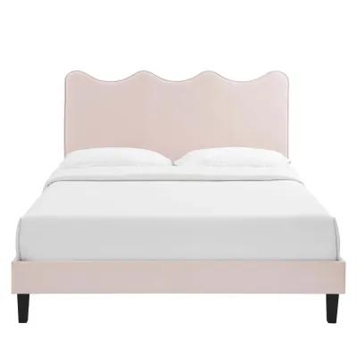 Modway - Current Performance Velvet Queen Platform Bed