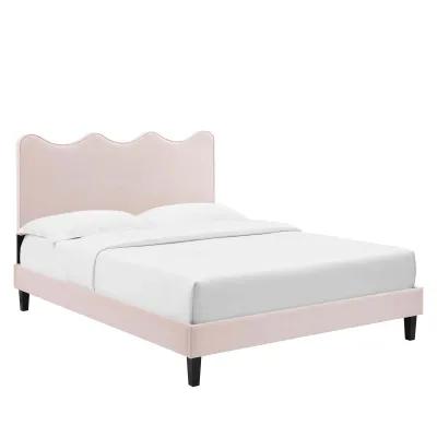 Modway - Current Performance Velvet Queen Platform Bed