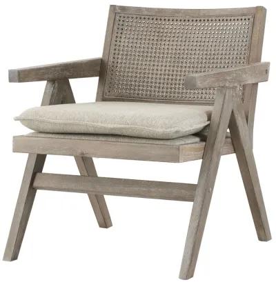 Gracie Mills Kendra Rattan Harmony Accent Chair with Solid Hardwood Frame