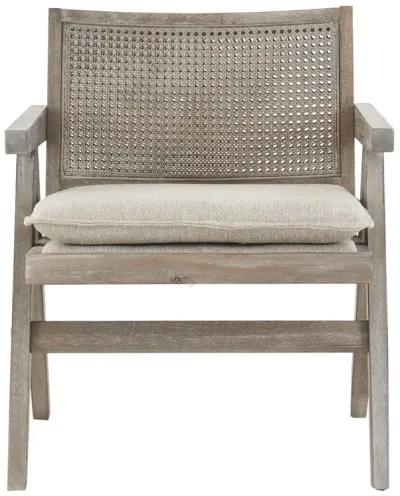 Gracie Mills Kendra Rattan Harmony Accent Chair with Solid Hardwood Frame