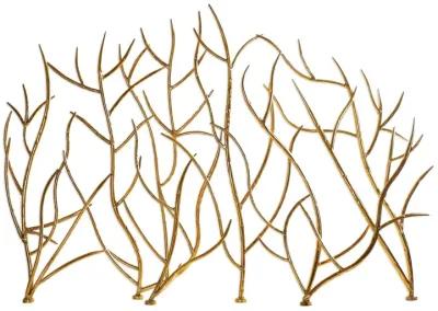 Gold Branches Decorative Fireplace Screen