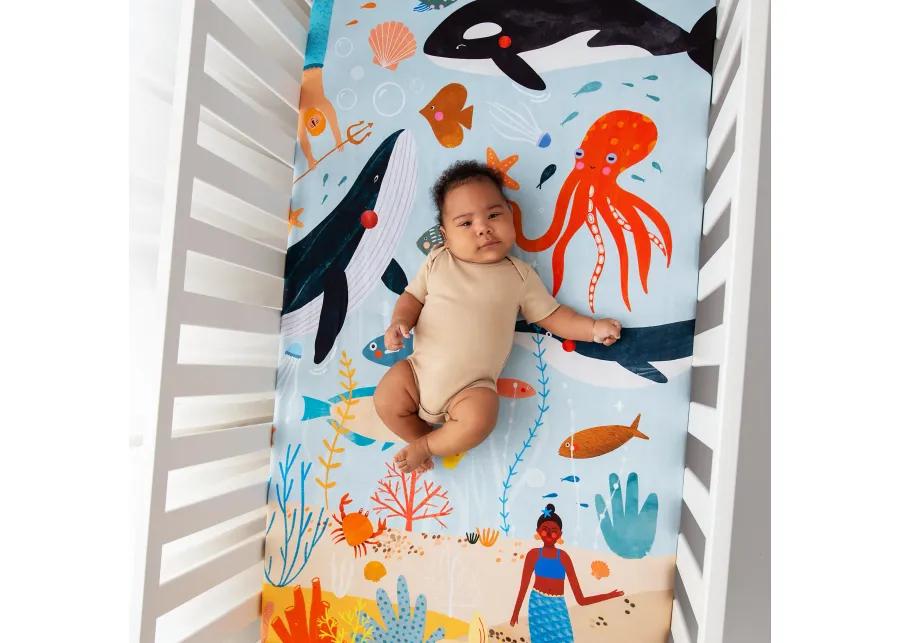 Beyond the Reef 100% Cotton Fitted Crib Sheet