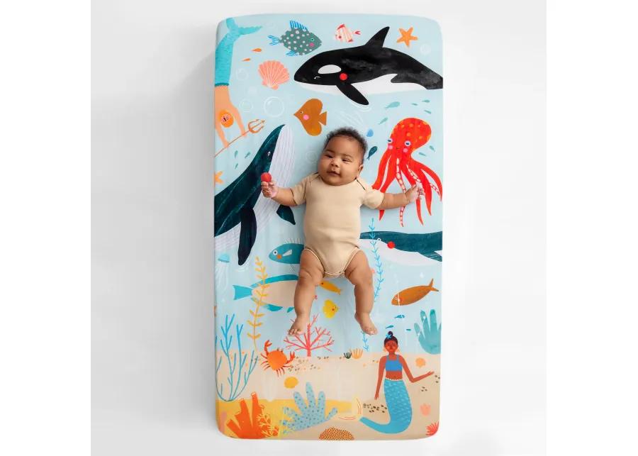 Beyond the Reef 100% Cotton Fitted Crib Sheet