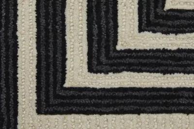 Maguire 8900F Gray/Ivory/Black 9' x 12' Rug