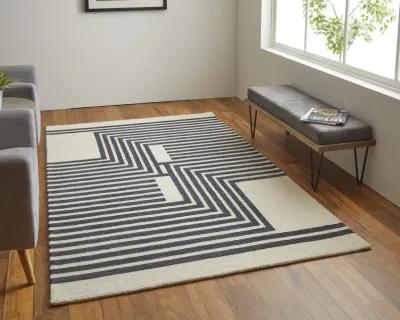 Maguire 8900F Gray/Ivory/Black 9' x 12' Rug