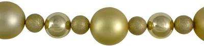 6� Vegas Gold 3-Finish Shatterproof Ball Christmas Garland