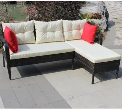 Outdoor Patio Furniture Sets 2 Piece Conversation Set Wicker Rattan Sectional Sofa With Seat