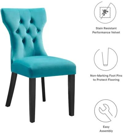 Silhouette Performance Velvet Dining Chairs - Set of 2