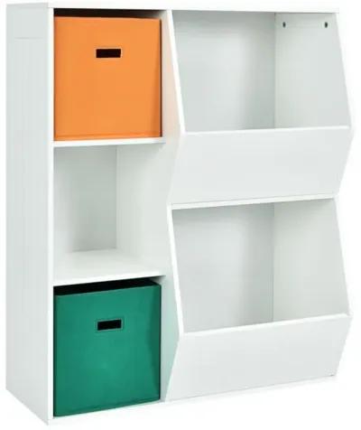 Hivvago Kids Toy Storage Cabinet Shelf Organizer