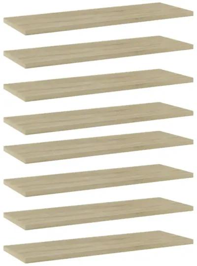 vidaXL Bookshelf Boards 8 pcs Sonoma Oak 23.6"x7.9"x0.6" Chipboard