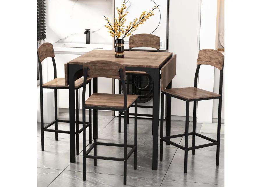 Merax 5-piece Counter Height Dining Table Set