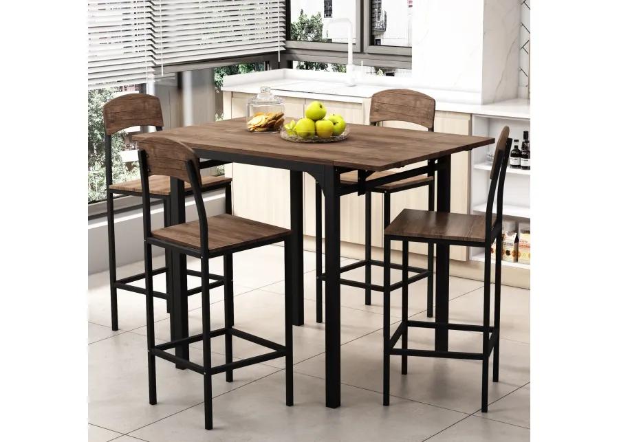 Merax 5-piece Counter Height Dining Table Set