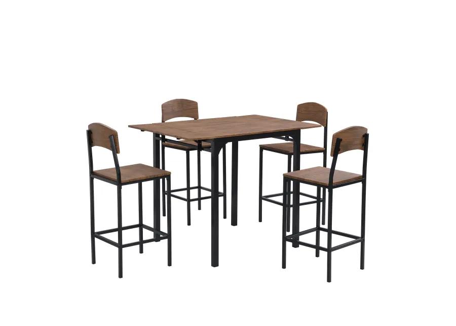 Merax 5-piece Counter Height Dining Table Set