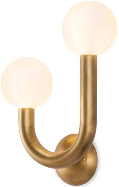 Happy Sconce Left Side in Natural Brass