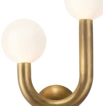 Happy Sconce Left Side in Natural Brass