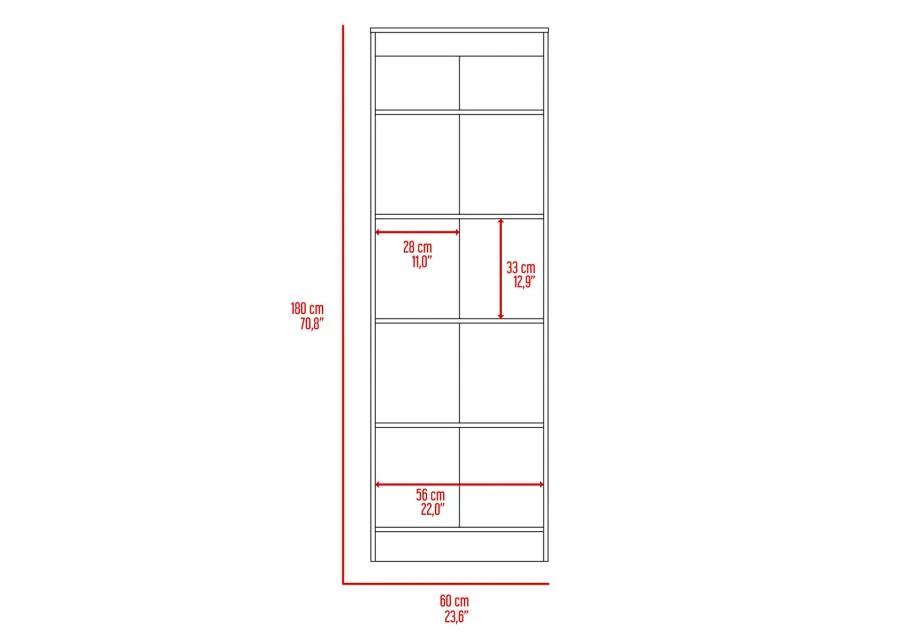 Multi Storage Pantry Abinet, Five Shelves, Double Door Cabinet - Pearl