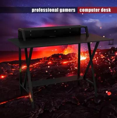 All-in-One Professional Gaming Desk with Cup and Headphone Holder