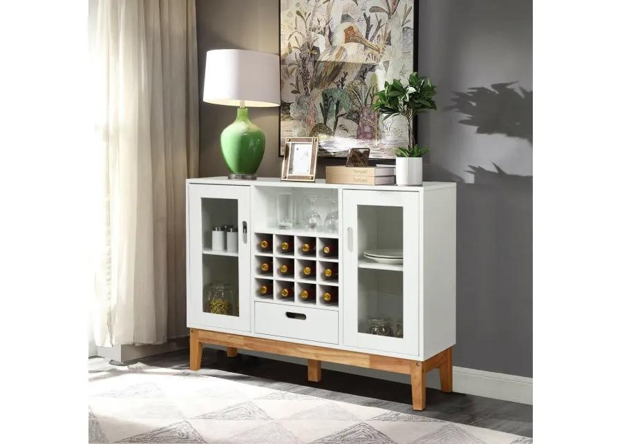 Wood Wine Storage Cabinet Sideboard Console Buffet Server