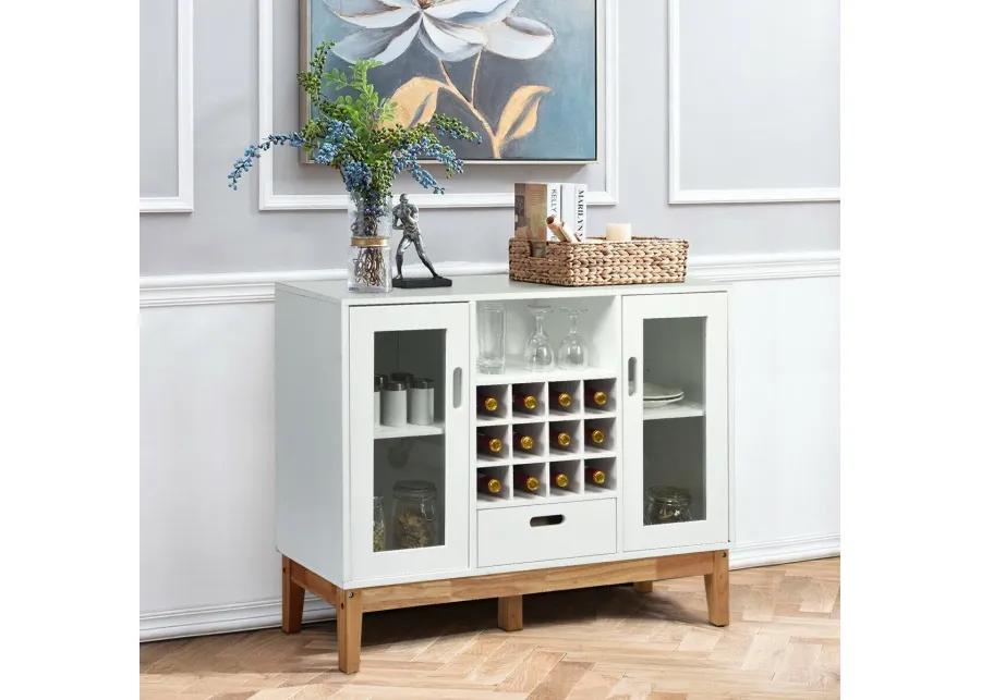 Wood Wine Storage Cabinet Sideboard Console Buffet Server