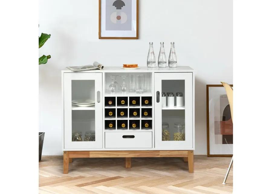 Wood Wine Storage Cabinet Sideboard Console Buffet Server