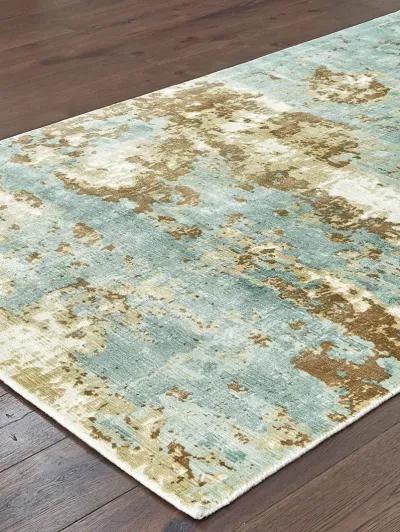 Formations 2'6" x 10' Blue Rug