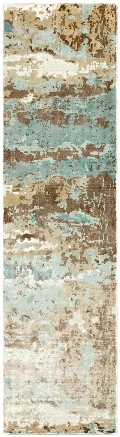 Formations 2'6" x 10' Blue Rug