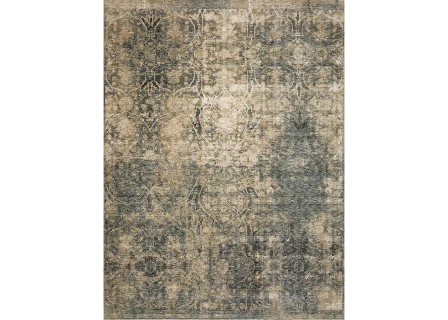 Kennedy KEN02 Lagoon/Sand 6'7" x 9'4" Rug by Magnolia Home by Joanna Gaines