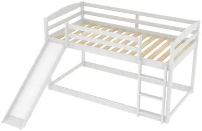 Merax Twin over Twin Bunk Bed with Convertible Slide and Ladder