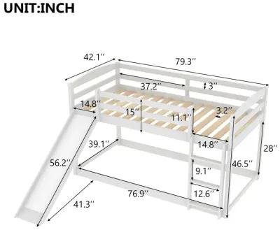 Merax Twin over Twin Bunk Bed with Convertible Slide and Ladder