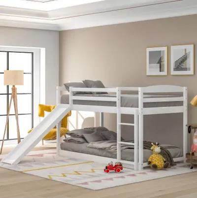 Merax Twin over Twin Bunk Bed with Convertible Slide and Ladder