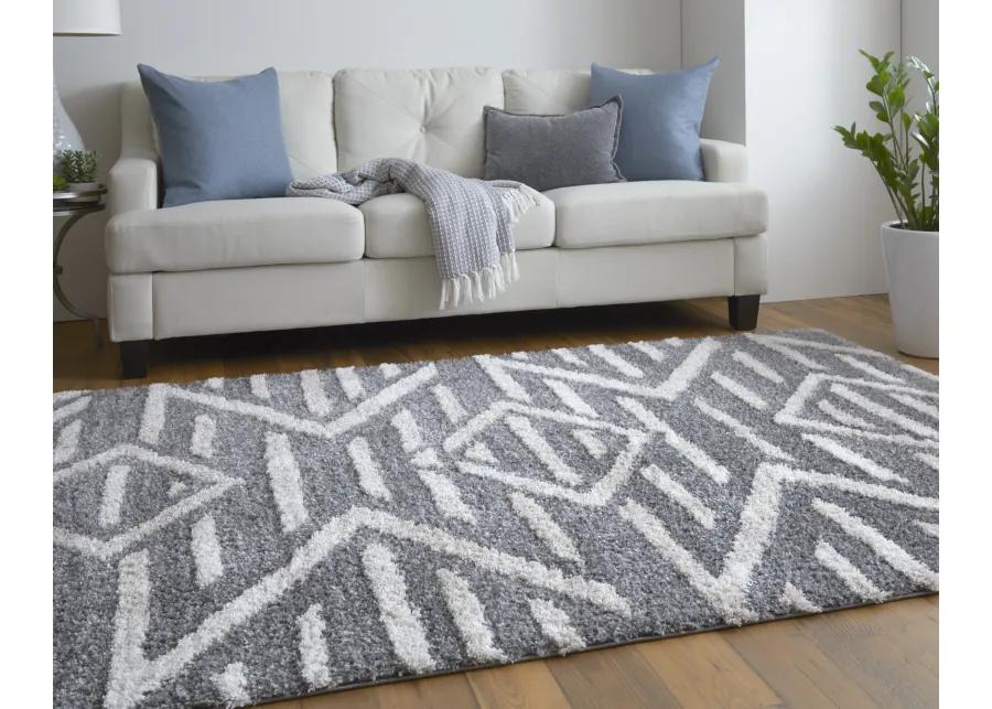 Mynka 39IBF Gray/Ivory 7'11" x 10' Rug