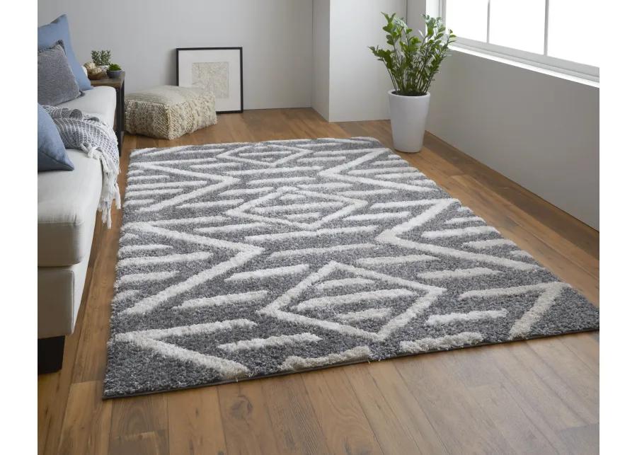 Mynka 39IBF Gray/Ivory 7'11" x 10' Rug