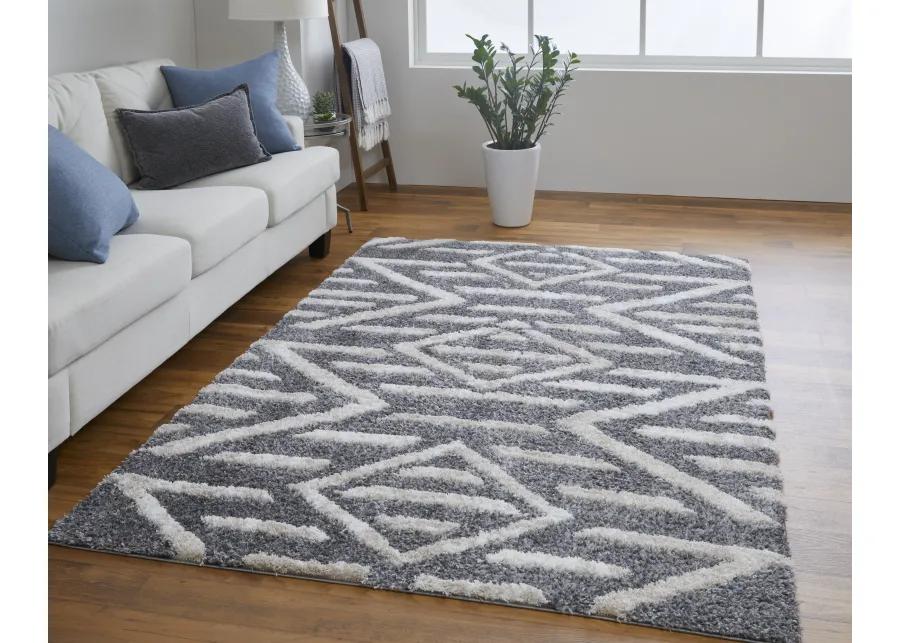 Mynka 39IBF Gray/Ivory 7'11" x 10' Rug