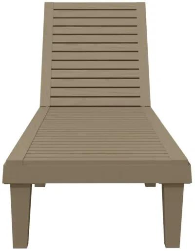 vidaXL Sun Lounger Light Brown 61"x22.8"x32.7" Polypropylene